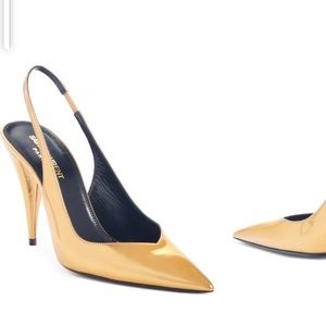 Saint Laurent Kiki Pointed Toe Slingback Pump